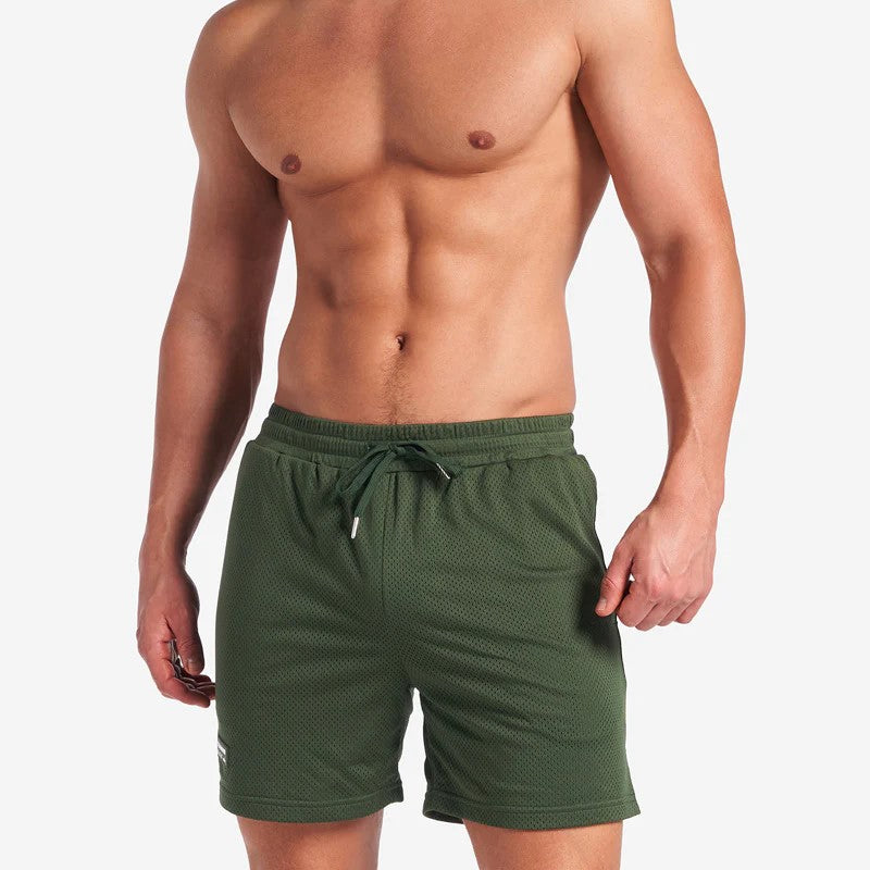 **Teamm8 S.S.C 6 Mesh Shorts - Forest Green - Breathable Athletic Shorts for Running, Gym & Outdoor Sports**