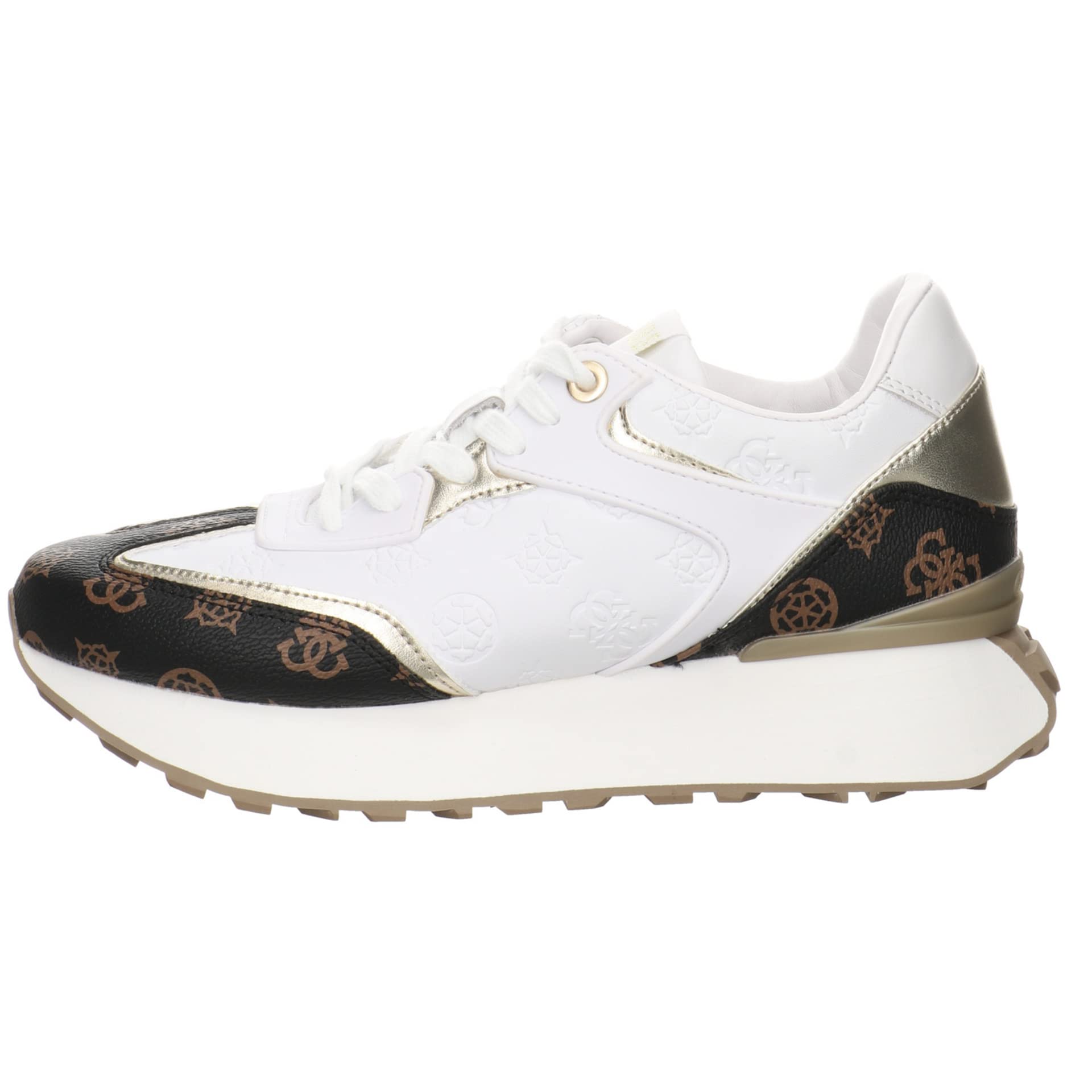 GUESS Luchia Women's Sneakers - Black, Brown, Ochre | Comfortable Casual Walking Shoes for Women | Perfect for Work, Travel & Everyday Wear