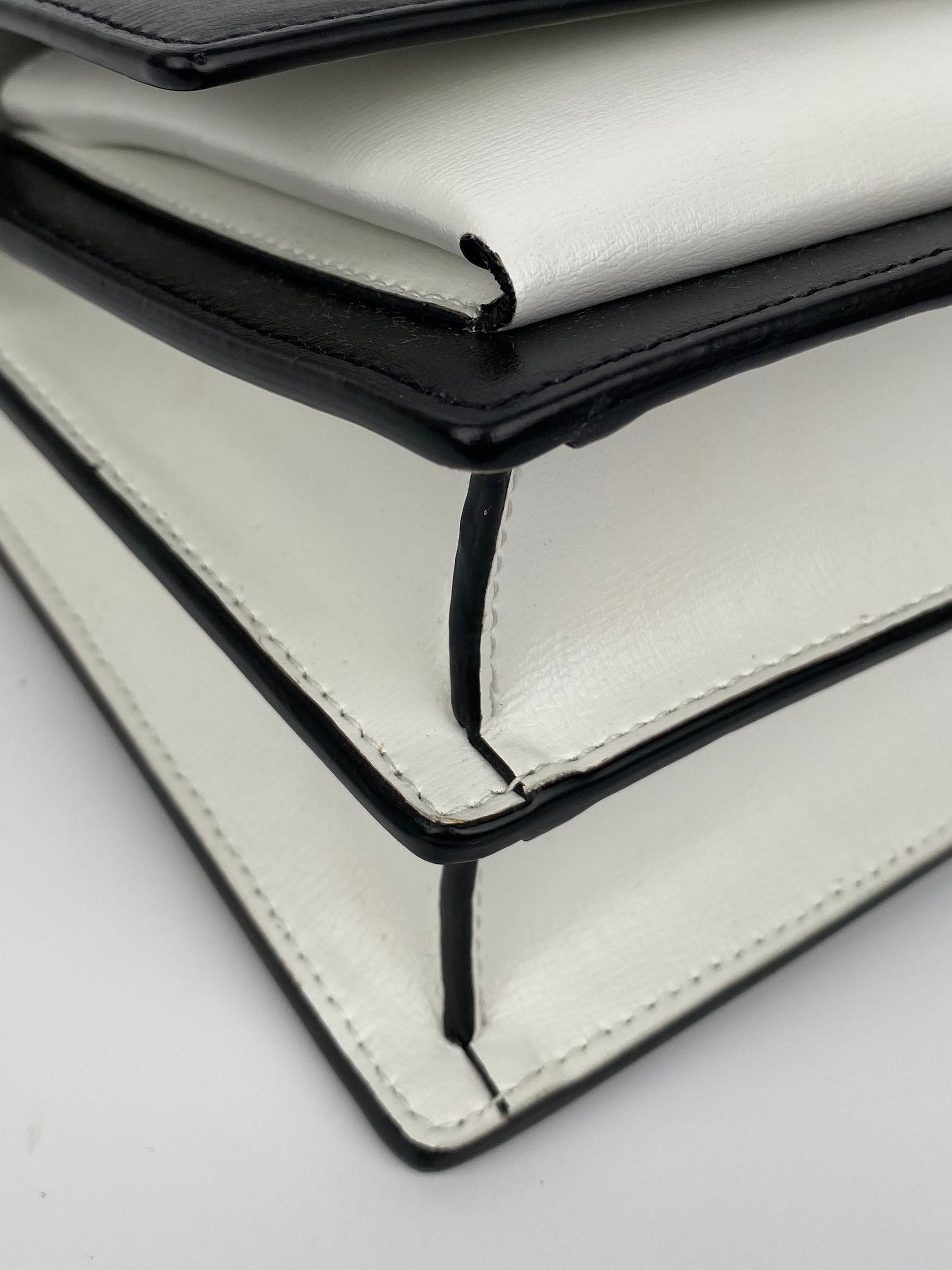 Saint Laurent Sunset Bag - Black & White Two-Tone Designer Handbag for Women | Perfect for Evening Parties, Date Nights & Luxury Fashion Accessories