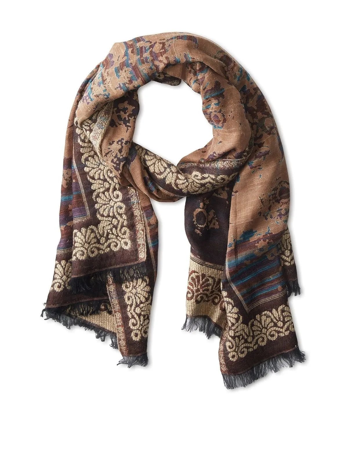 Vintage Floral Reversible Scarf - Soft Lightweight Womens Fashion Accessory for Spring, Fall & Winter - Perfect for Office, Travel & Special Occasions