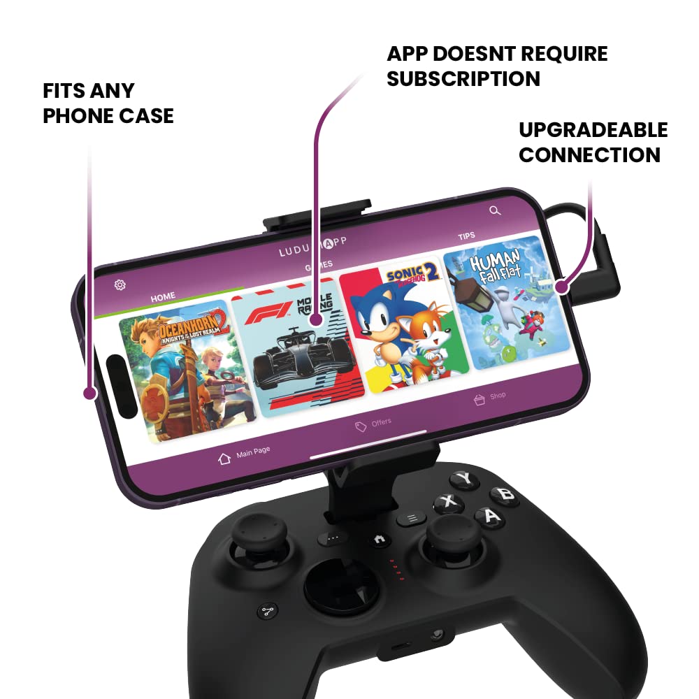 RiotPWR Cloud Gaming Controller for iPhone & iPad - Lightning & USB-C Cables Included | Perfect for Xbox Game Pass, Stadia & Mobile Gaming on iOS Devices