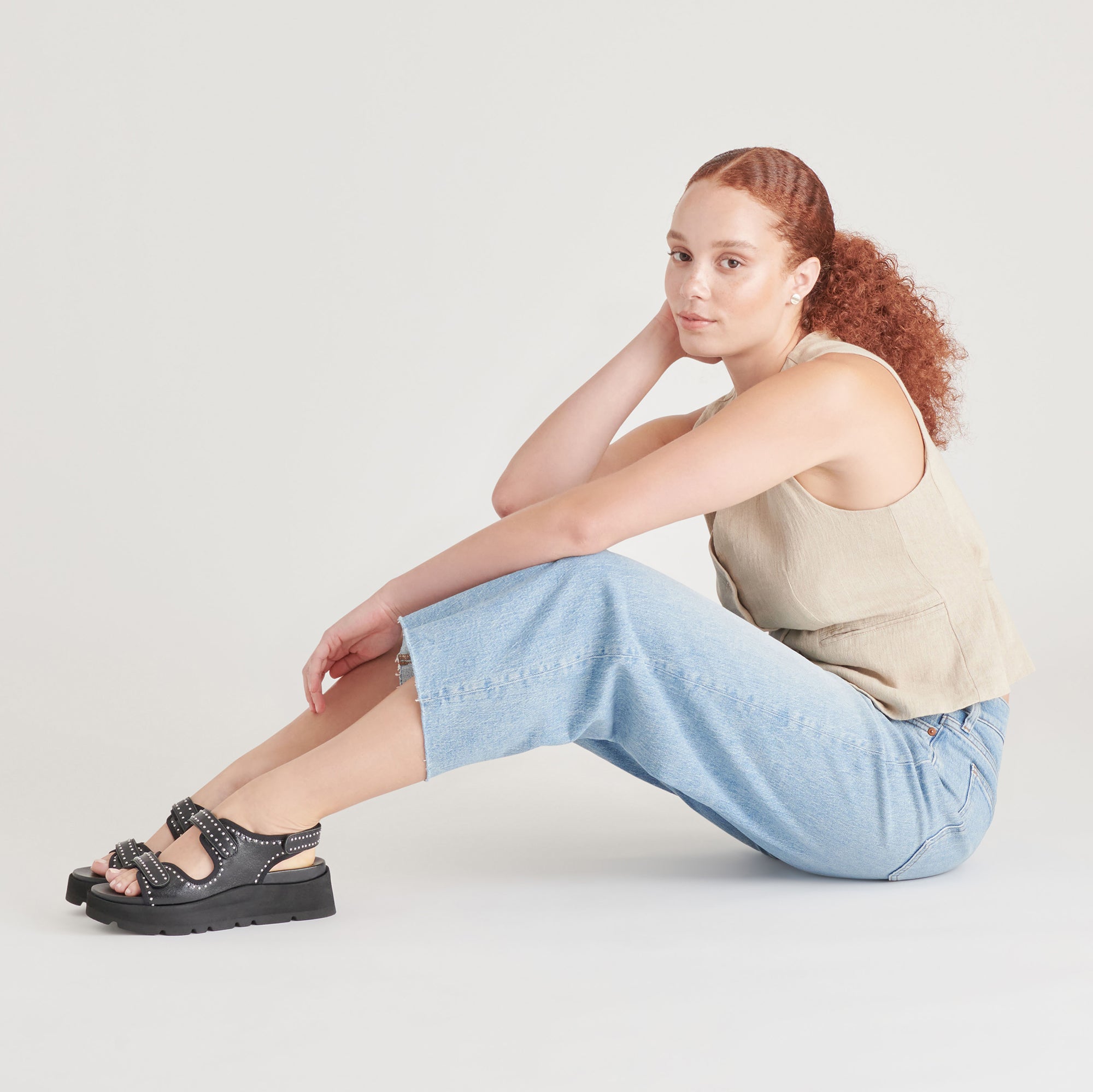 Dubai Stud Sandals for Women - Midnight Crinkle Patent Leather Fashion Sandals - Perfect for Parties, Weddings & Evening Events