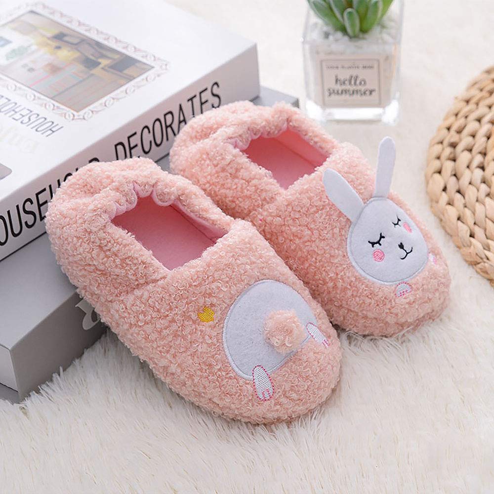 Non-Slip Rubber Sole Baby Girls' House Slippers - Soft & Comfortable Indoor Slippers for Toddlers & Kids - Perfect for Home, Nursery & Playtime