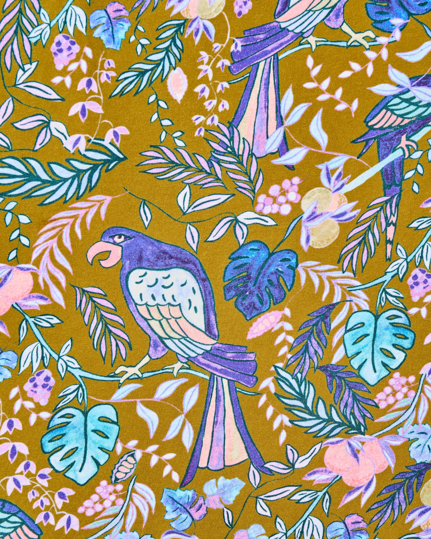 Birds of Paradise Oversized Organic Cotton T-Shirt Nightie - Soft, Comfortable Sleepwear for Women - Perfect for Lounge, Sleep & Relaxation at Home
