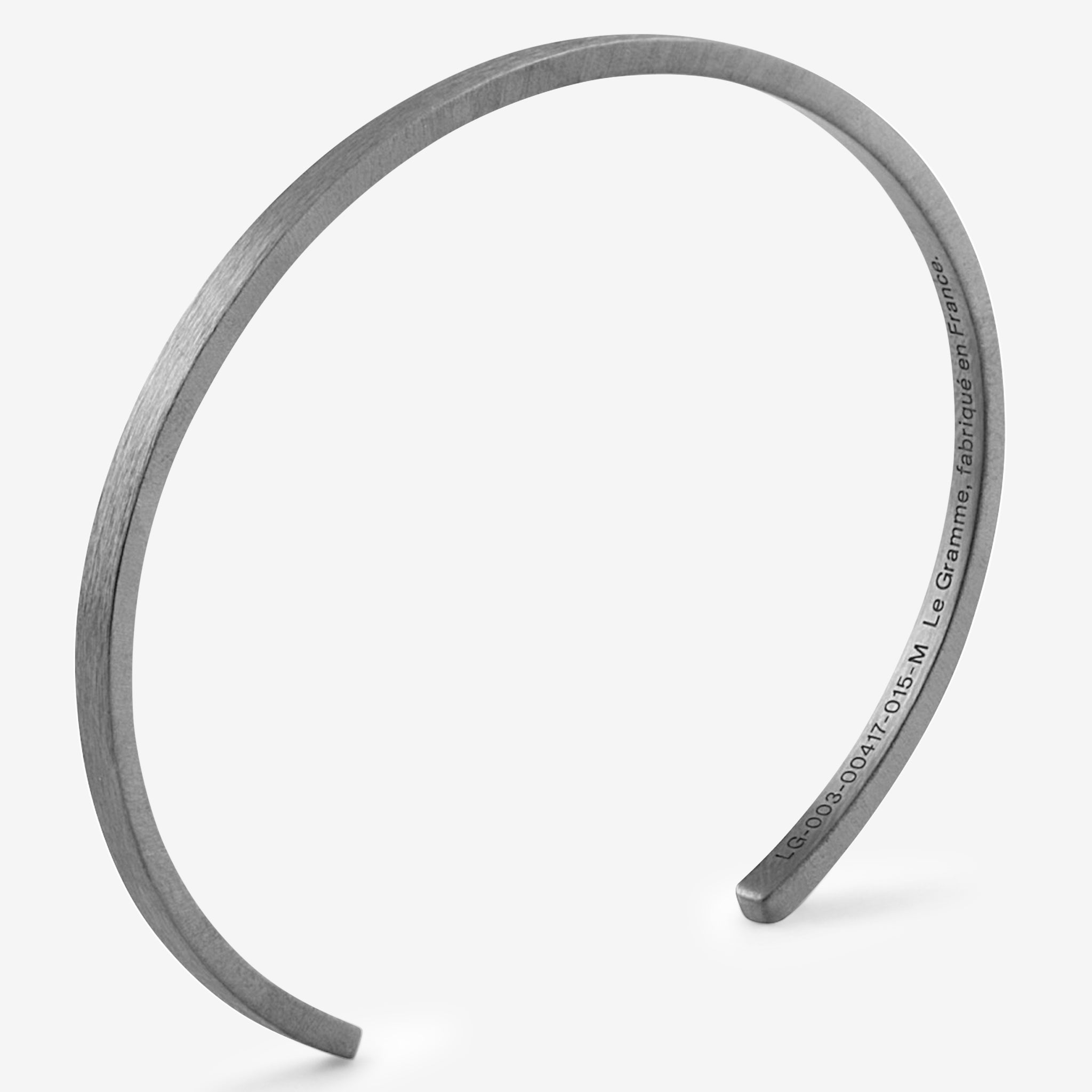 7g Brushed Black Sterling Silver Ribbon Bracelet for Women - Elegant Stackable Jewelry for Everyday Wear, Gifts & Special Occasions