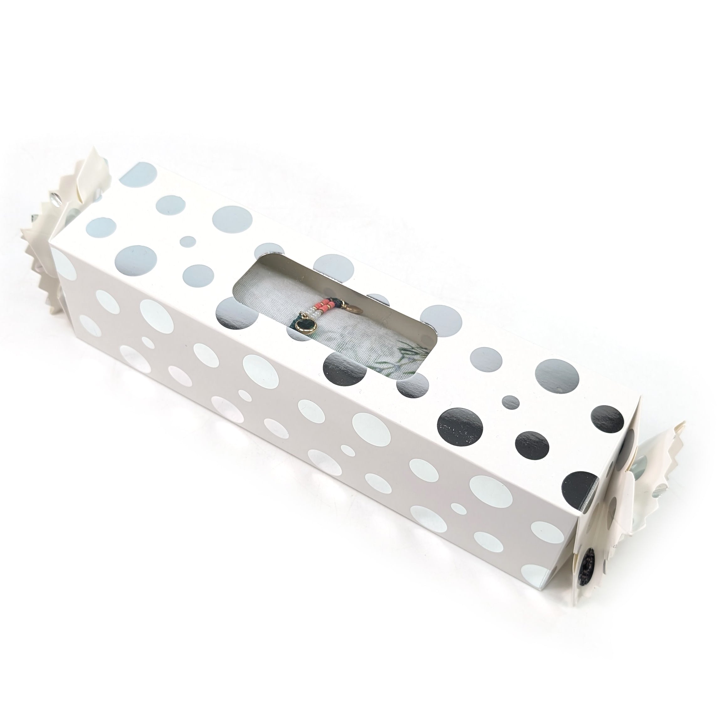 Elegant Scarf & Bracelet Gift Set in a Cracker Mistletoe Box - Perfect for Christmas, Holiday Gifts, and Party Favors