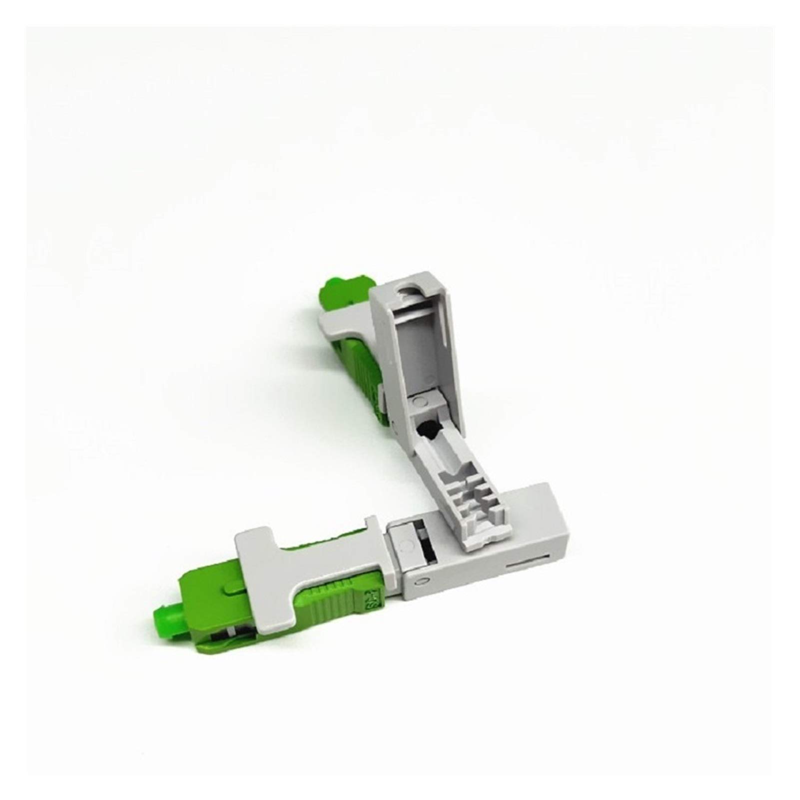 Xihe 100PCS SC/APC Fiber Optic Quick Connectors - FTTH Compatible, High-Speed Internet & Telecom Installation, Home & Office Network Setup (SC APC, Green)