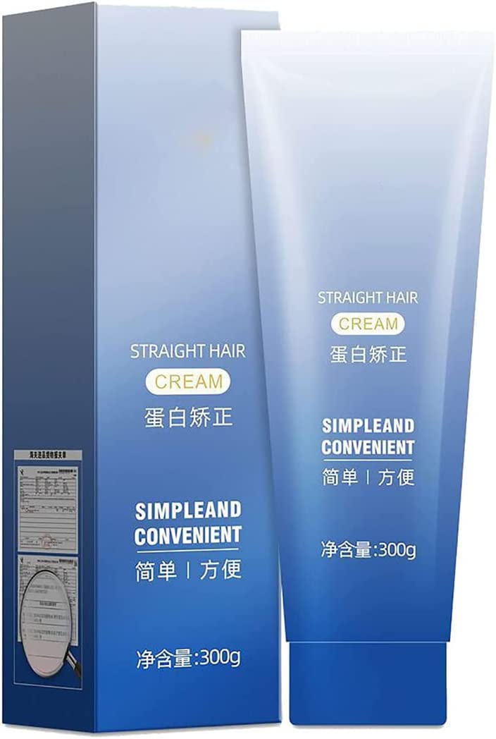 Professional Hair Straightening Cream for Men & Women - Fast Smoothing & Nourishing Treatment for Curly, Dry Hair - 300g - Perfect for Salon-Quality Styling at Home & Daily Frizz Control