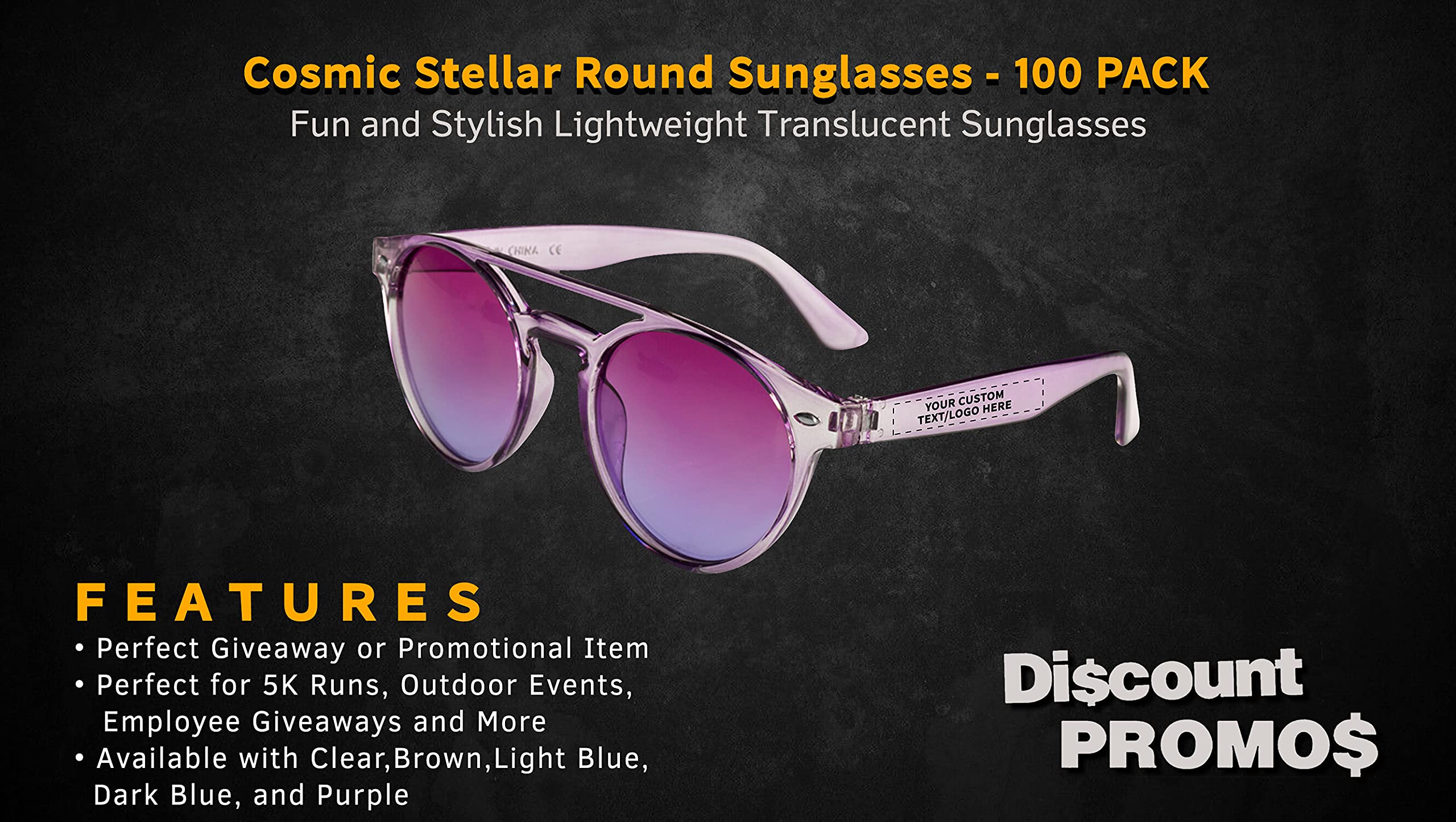 Cosmic Stellar Round Sunglasses for Women & Men - UV Protection, Fashionable & Lightweight - Perfect for Beach, Driving & Outdoor Activities