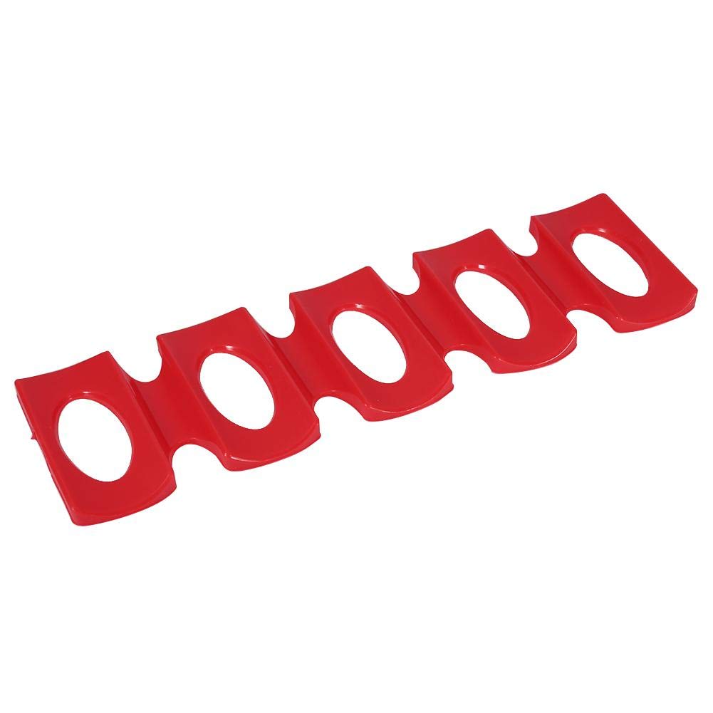 Red Silicone Fridge Holder - Stackable Can & Bottle Organizer for Beer, Wine, Soda - Non-Slip Kitchen Countertop & Desk Coaster Mat - Perfect for Refrigerator, Pantry, Bar & Office Organization