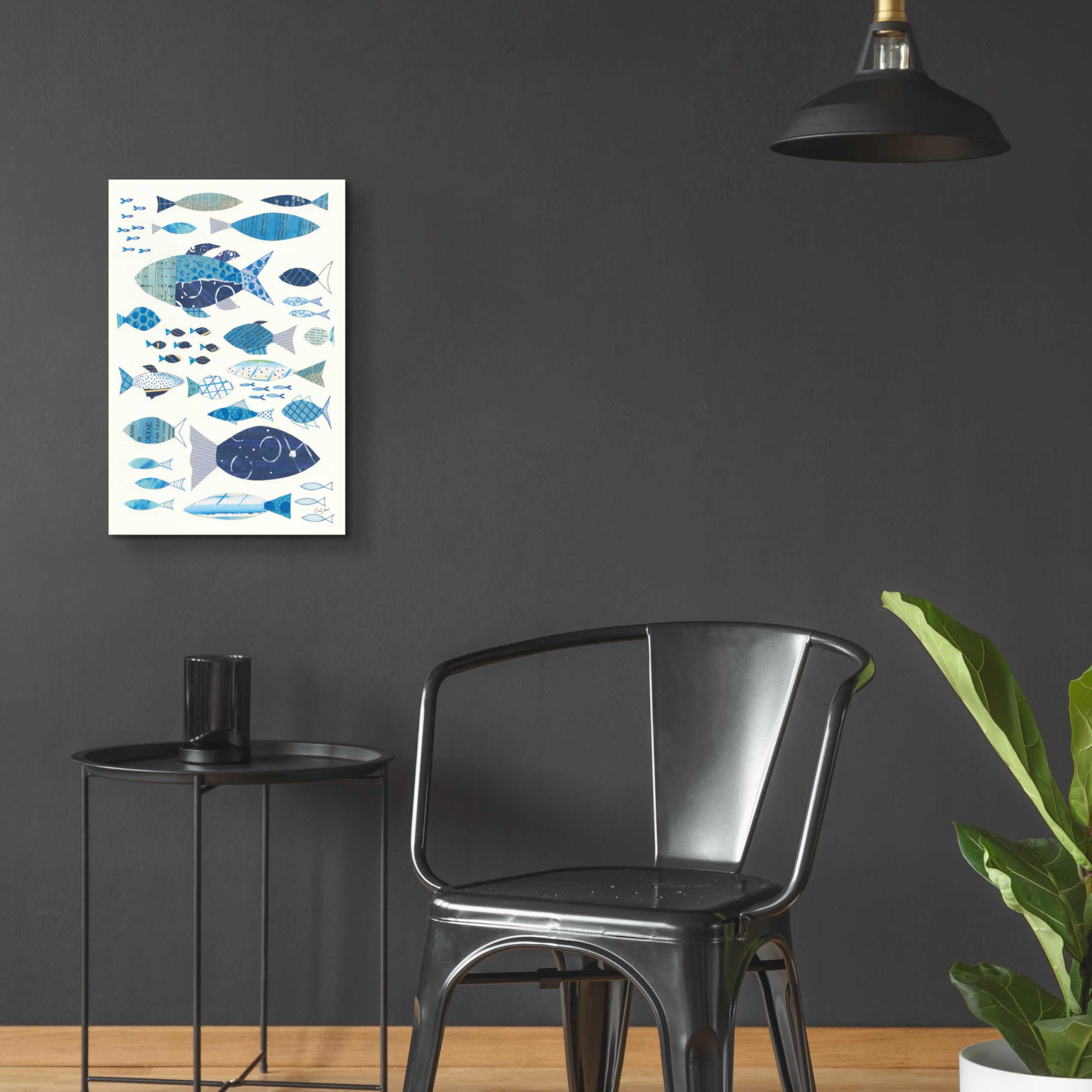 Go With the Flow II by Courtney Prahl - 16x24 Inch Acrylic Glass Wall Art Painting - Modern Abstract Canvas Print for Living Room, Bedroom & Office Decor