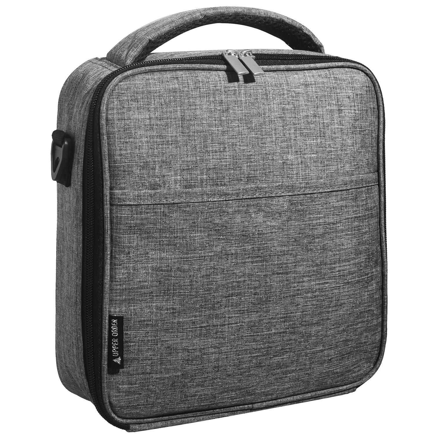 Insulated Reusable Lunch Box for Men & Women - Leakproof Cooler Tote Bag, Freezable Lunch Bag for Office, School, Picnic | Durable & Eco-Friendly for Kids & Adults (Gray) - Perfect for Work, Travel & Outdoor Activities