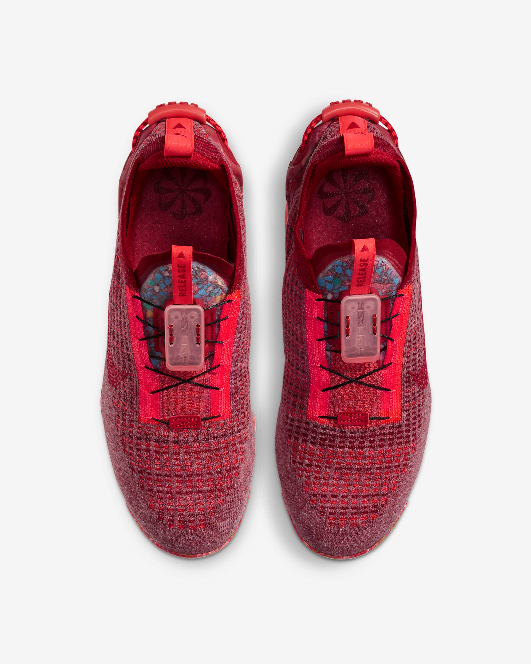 Nike Men's Air VaporMax 2020 Flyknit Running Shoes - Team Red/Flash Crimson/Gym Red | Lightweight & Breathable for Jogging, Gym Workouts & Daily Wear