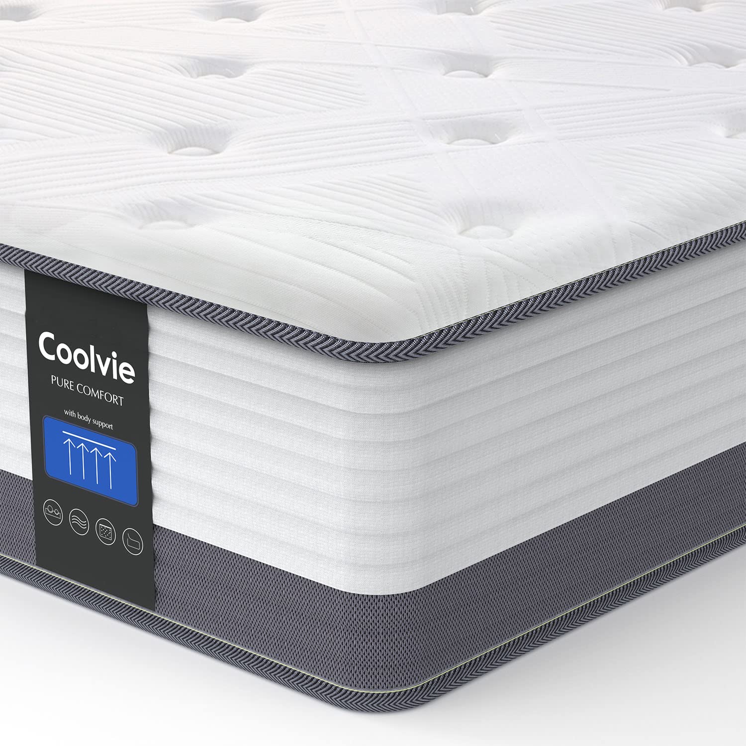 10 Inch Twin Size Gel Memory Foam Hybrid Mattress with Pocket Springs - Cooling & Pressure Relief for Back Pain - CertiPUR-US Certified - Perfect for Guest Rooms, Dorms & Small Spaces