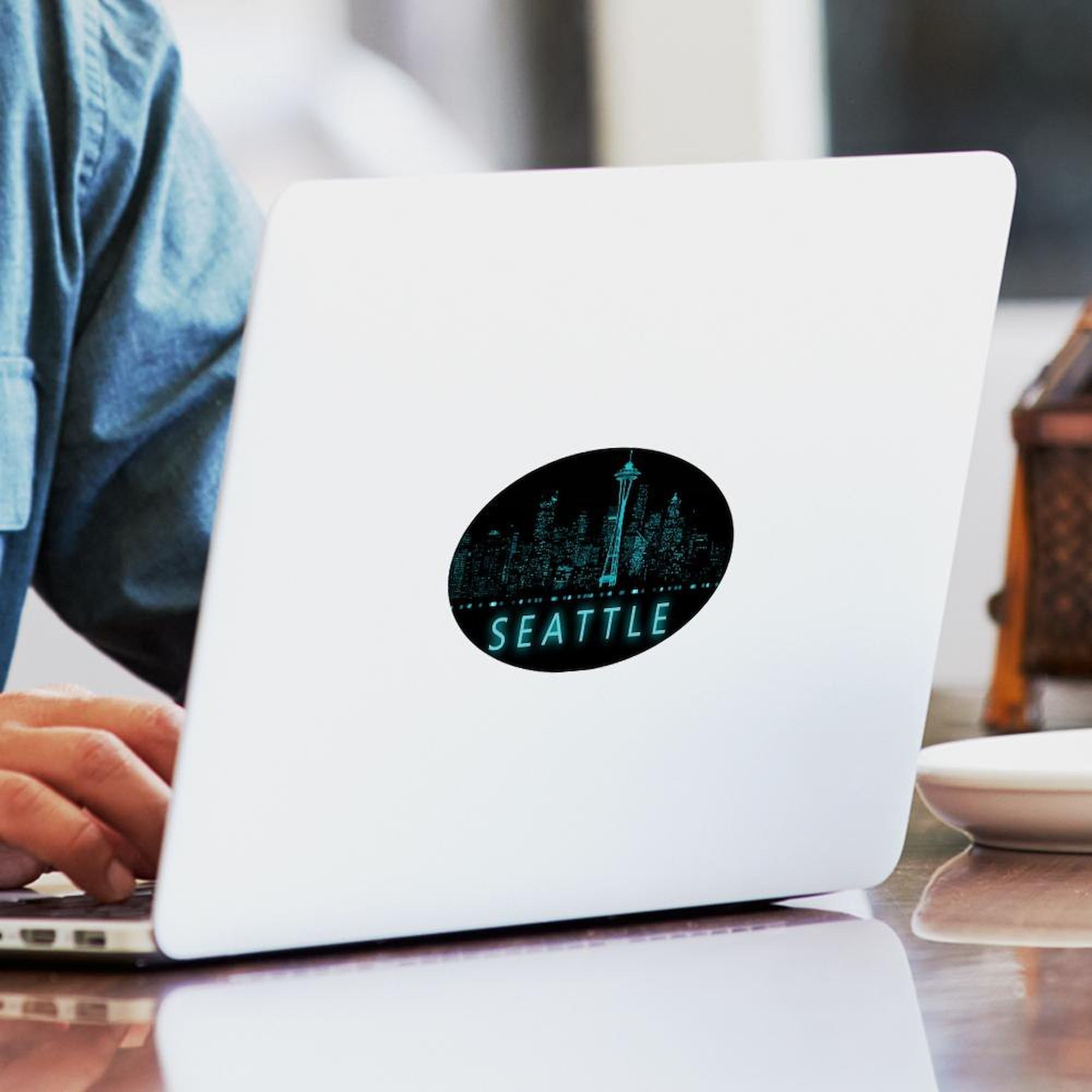 Seattle Washington Oval Car Bumper Sticker - Premium Vinyl Decal for Cars, Trucks, Laptops - Perfect for Travel Lovers & City Pride