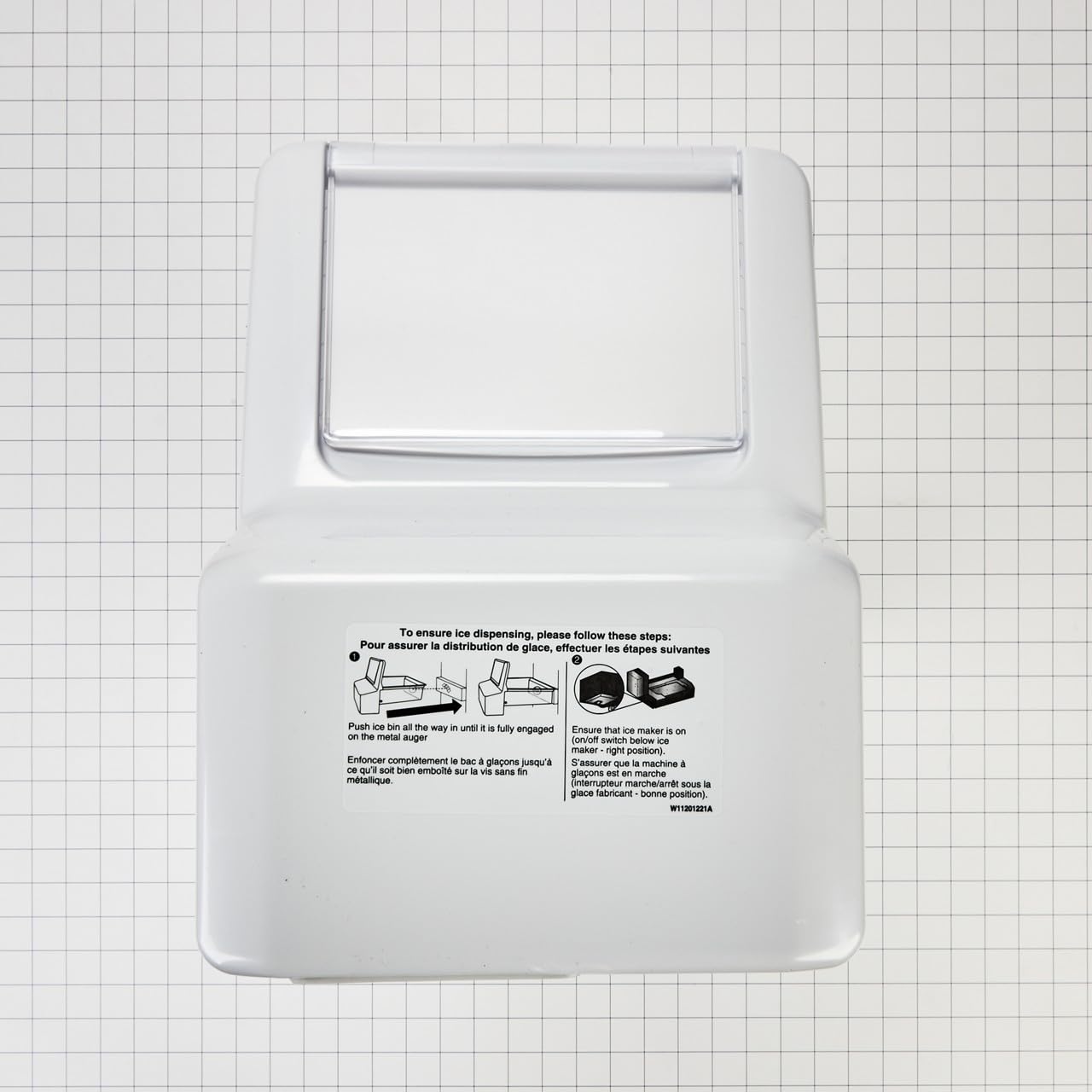 Whirlpool WPW10558424 OEM Side by Side Refrigerator Ice Bin Replacement Part - Compatible with Select Whirlpool Models, Perfect for Kitchen Appliance Repair & Ice Maker Maintenance