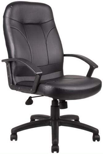 Premium Boss LeatherPlus Ergonomic Office Chair [B8401] - Comfortable Executive Desk Chair for Home & Business Workspaces