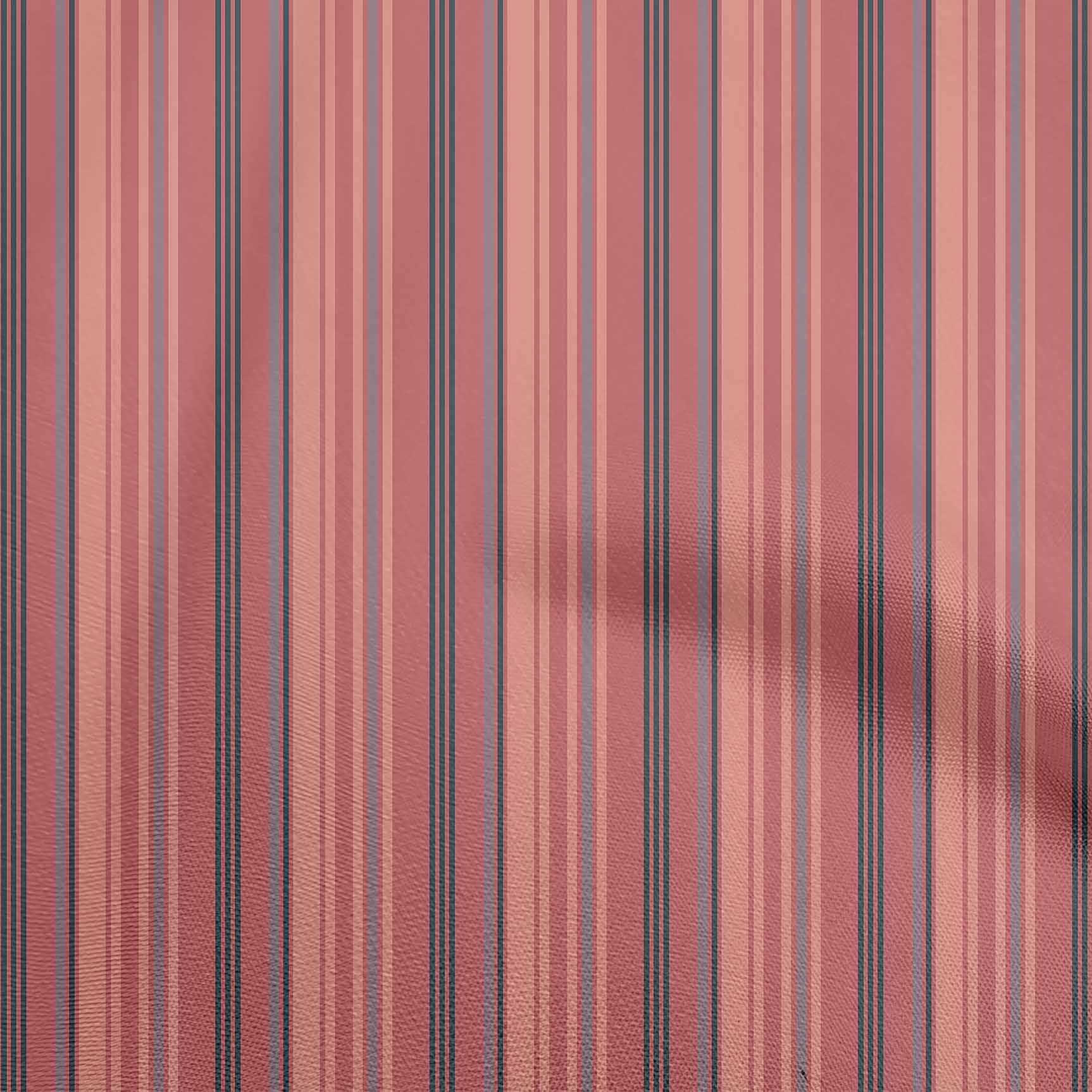 Premium 100% Cotton Poplin Peach Striped Fabric - 42 Inch Wide by the Yard for Sewing, Craft Projects & DIY Home Decor | Perfect for Dresses, Curtains & Quilting