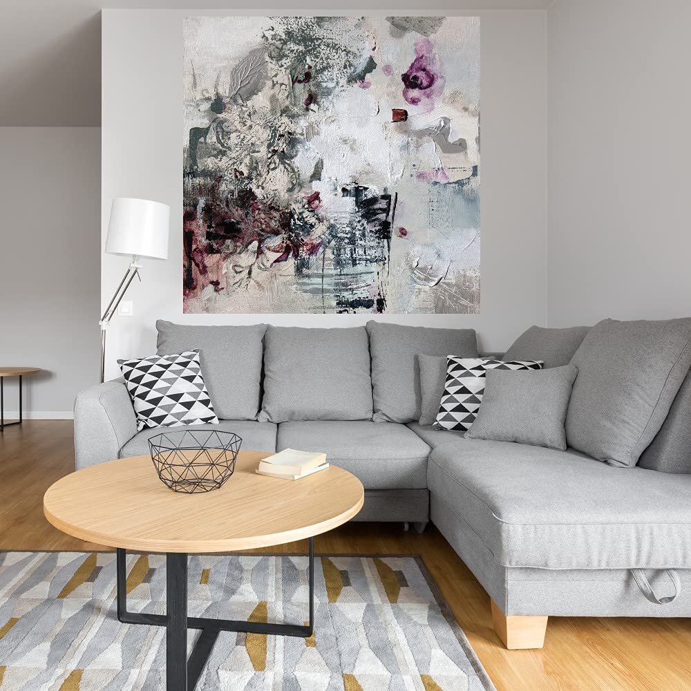 Sabine Liva Glitz Canvas Wall Art - 37x37 Inch Modern Abstract Painting for Living Room, Bedroom, Office Decor - Ready to Hang Fine Art for Home & Commercial Spaces - Perfect for Housewarming Gifts & Interior Design