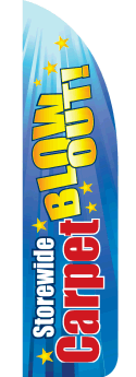 Feather Flag Banner for Sidewalk - Storewide Carpet Blowout Sale (Flag Only) - Perfect for Outdoor Advertising & Retail Promotions