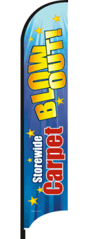 Feather Flag Banner - High Visibility Advertising Flag for Storewide Carpet Sale & Promotions | Perfect for Retail Stores, Carpet Showrooms & Outdoor Events