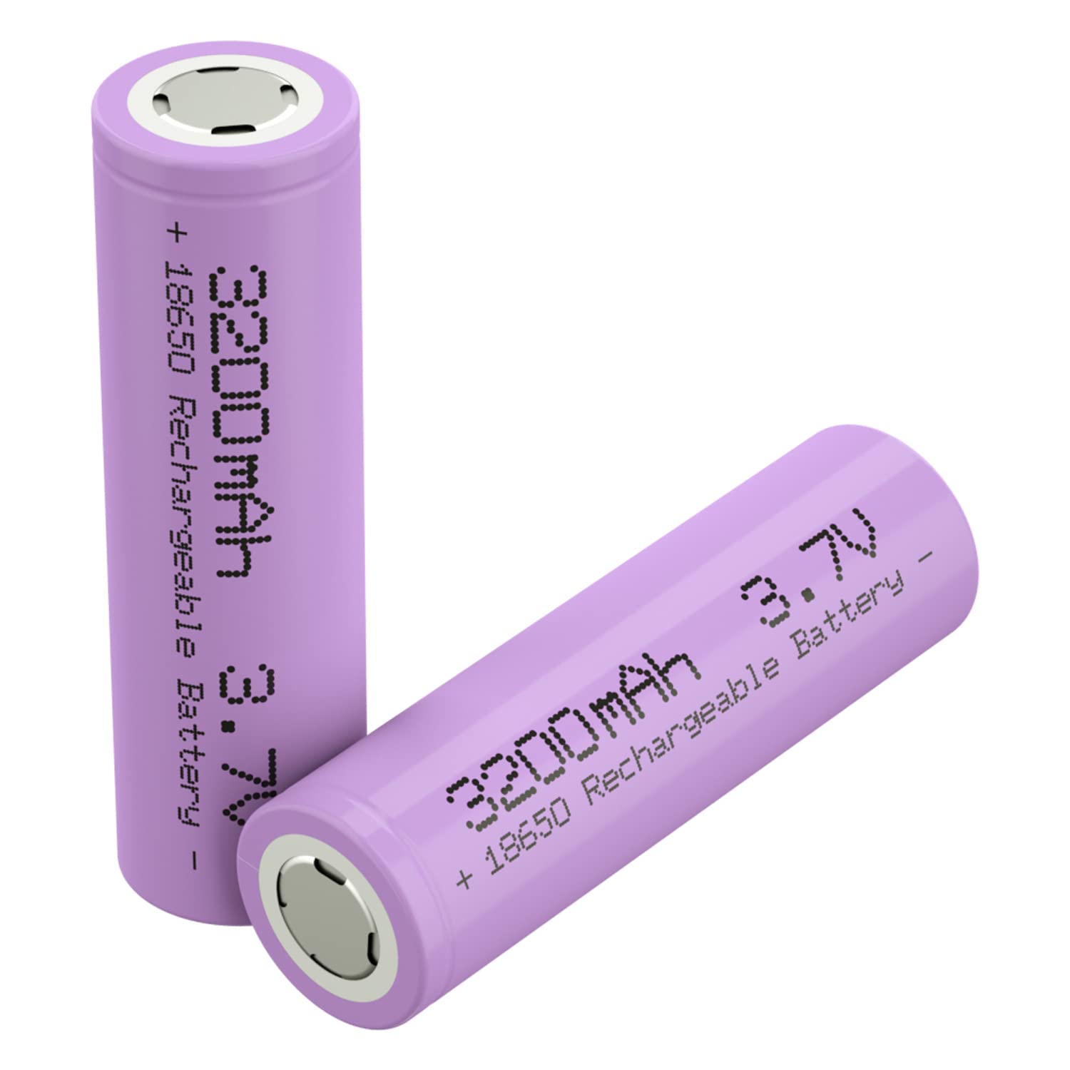 3.7V 3200mAh Rechargeable Lithium Battery Flat Top - High Capacity Power for LED Flashlights, Headlamps, Camping Gear & Emergency Lighting - Long Lasting Replacement Battery for Outdoor Activities