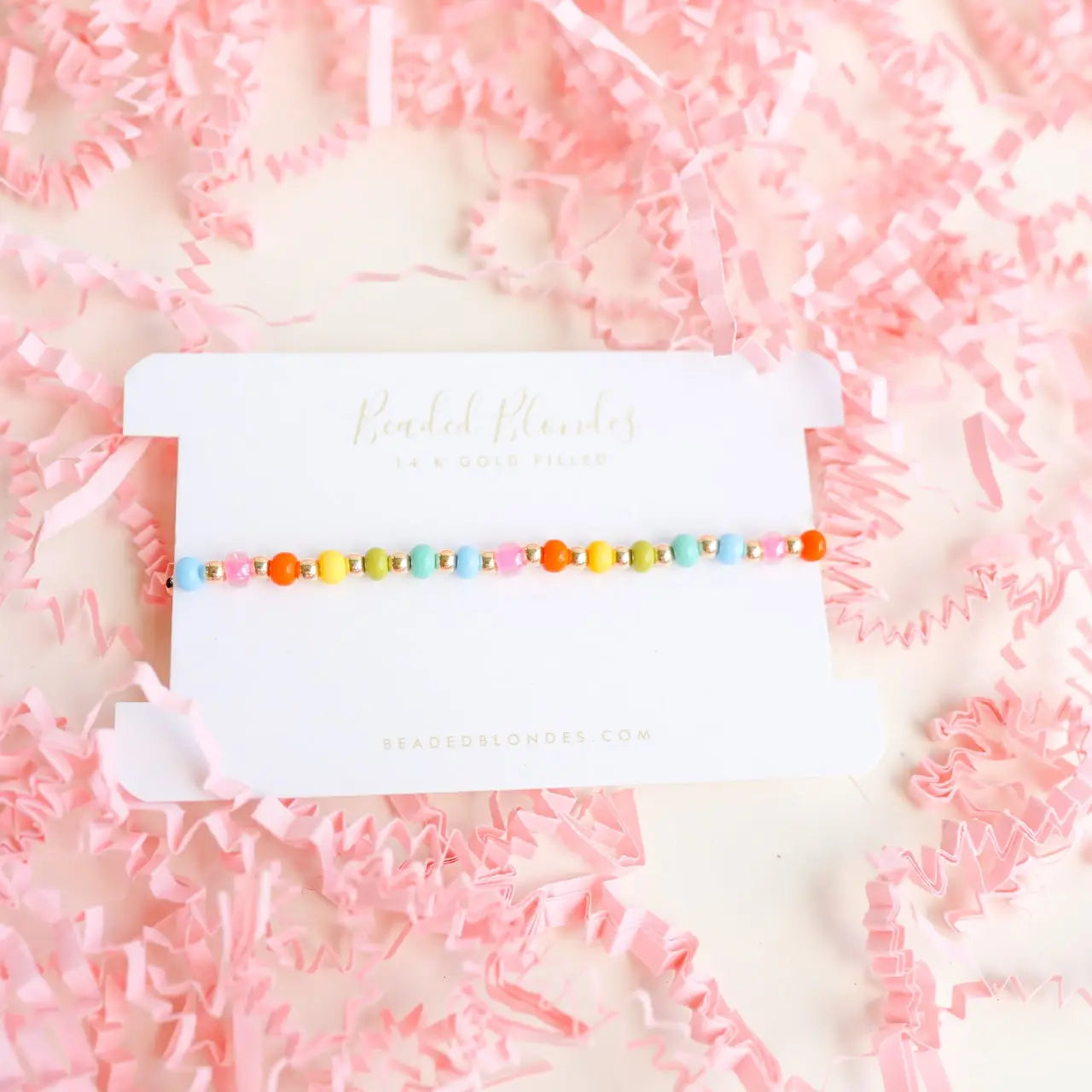 Beaded Blondes Life's A Party Bracelet - Trendy Boho Beaded Friendship Bracelet for Women & Teens - Perfect for Music Festivals, Beach Parties & Summer Outfits