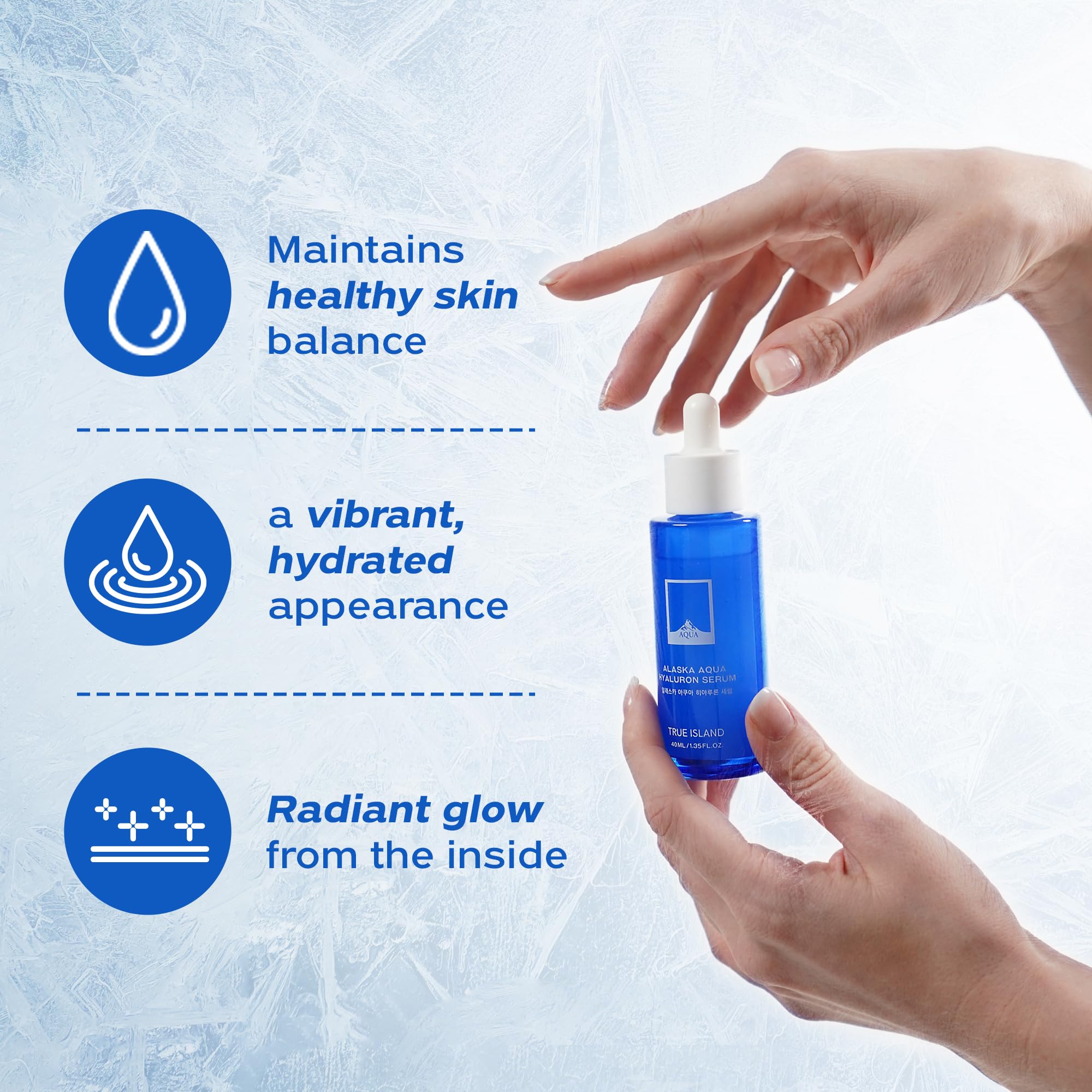 Hydrating Hyaluronic Acid Serum for Face - Moisturizing & Calming with Adenosine - Perfect for Daily Skincare