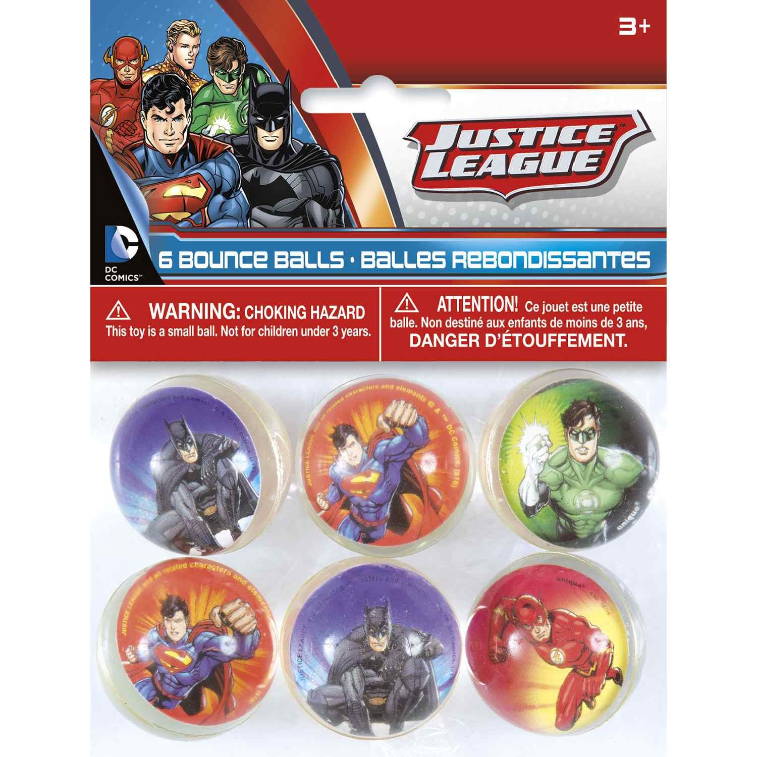 Justice League Bouncing Balls - Fun Superhero Party Favors & Unique Collectibles for Kids Birthday, Comic Con Events & Superhero Themed Celebrations
