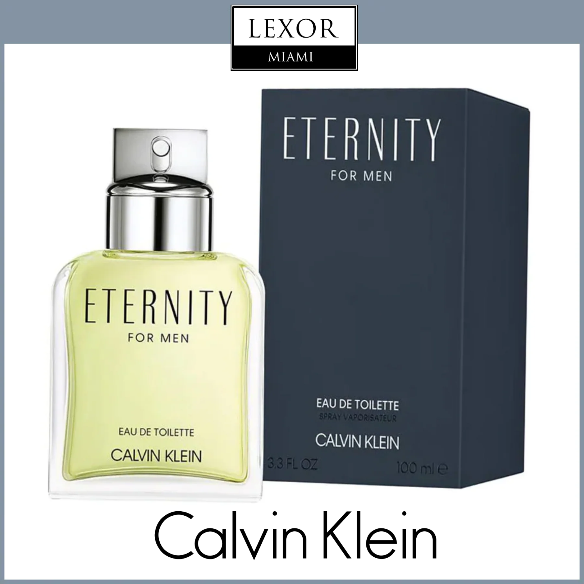 Calvin Klein Eternity for Men 3.3 oz Eau de Toilette Spray | Fresh Citrus & Woody Fragrance | Daytime Wear, Office & Date Night | UPC: 088300605514