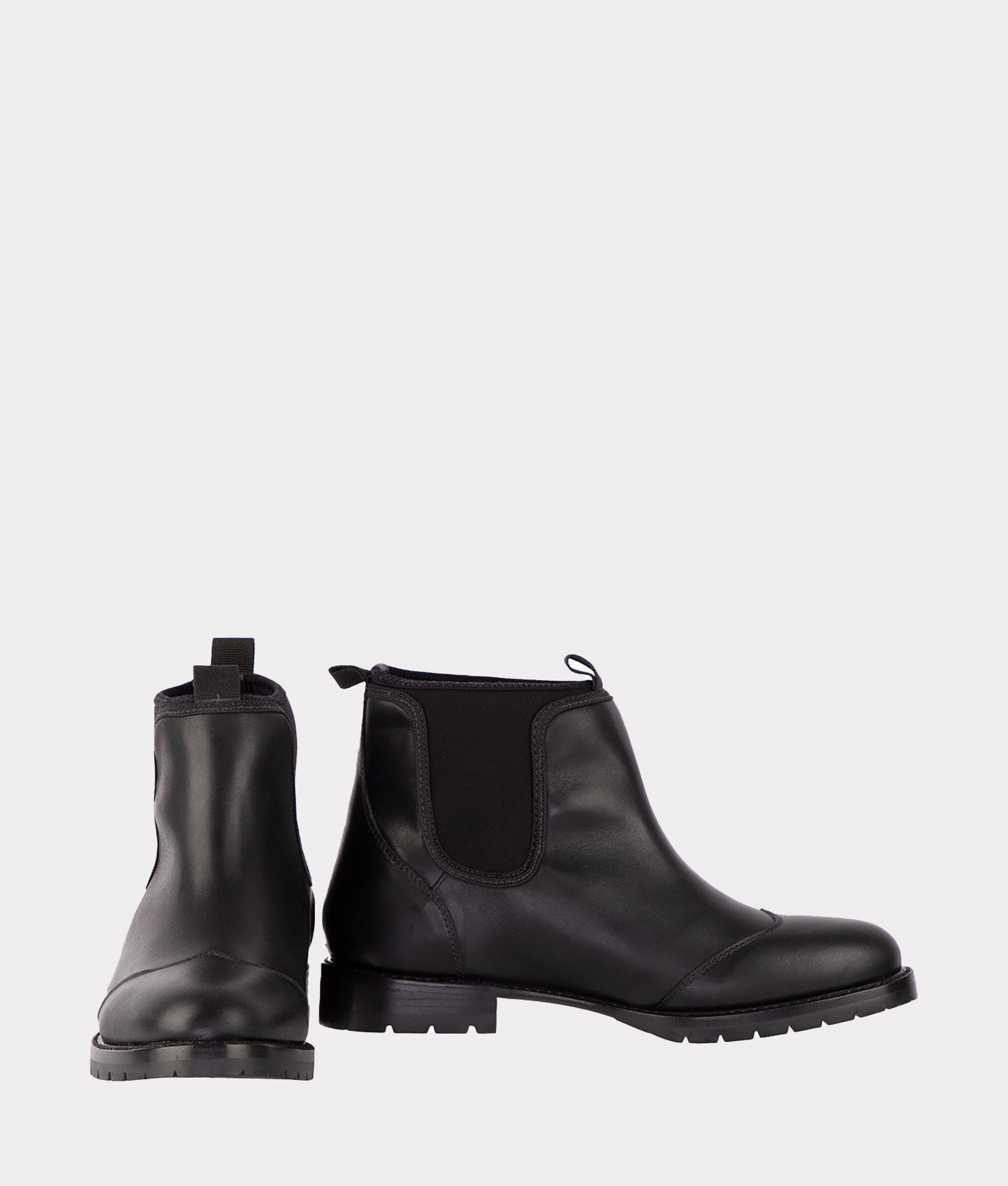 All-Weather Chelsea Boots for Men & Women - Waterproof & Durable Black Leather Ankle Boots for Outdoor, Work, and Casual Wear