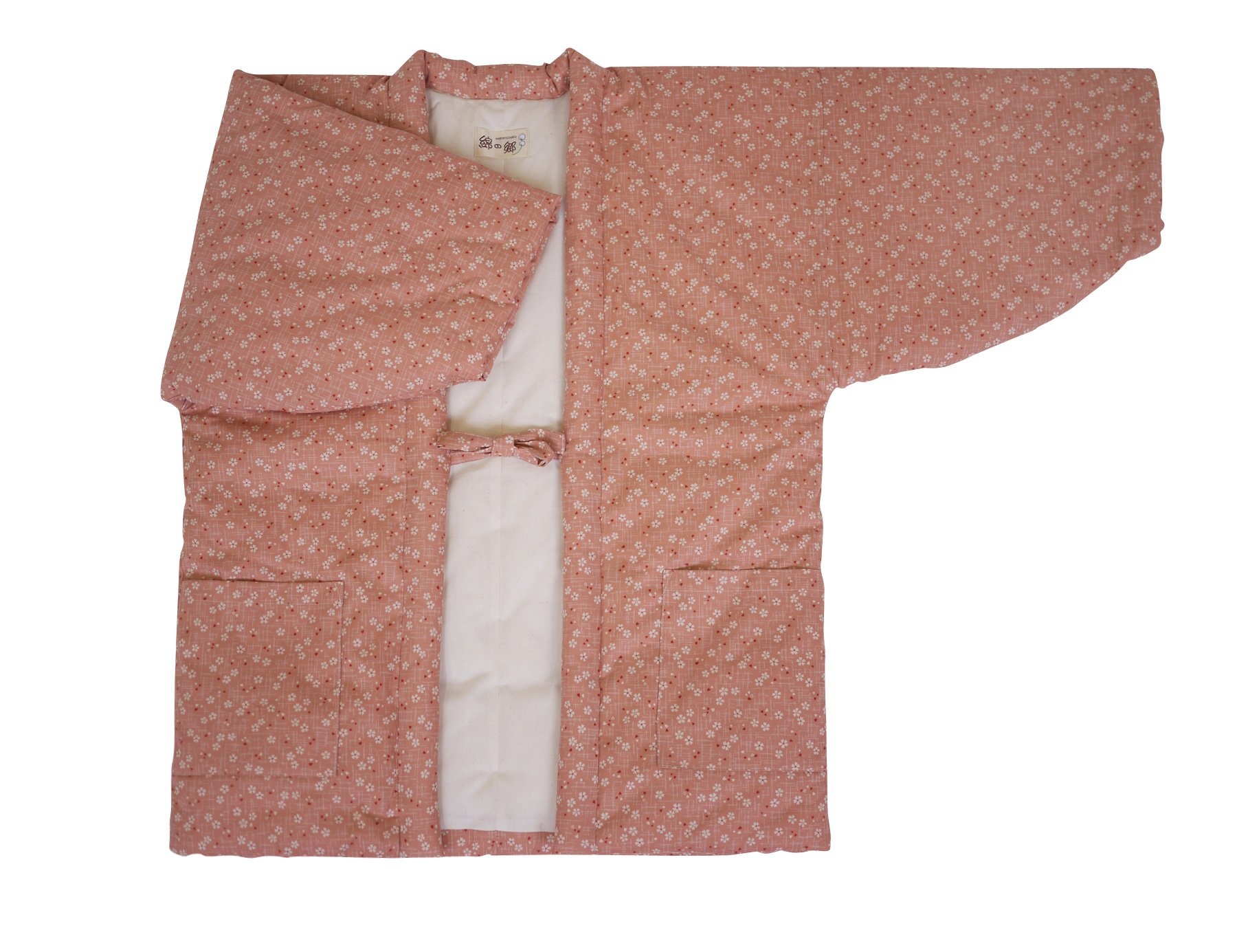 Japanese Sakura Hanten Jacket for Women - Traditional Kimono Style Coat, Size M/L, Imported from Japan - Perfect for Tea Ceremonies, Festivals & Cultural Events