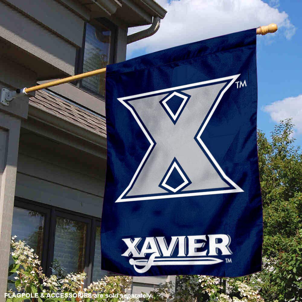 Xavier Musketeers House Flag Banner - Durable Outdoor College Team Pride Decoration for Game Day, Tailgating & Home Decor