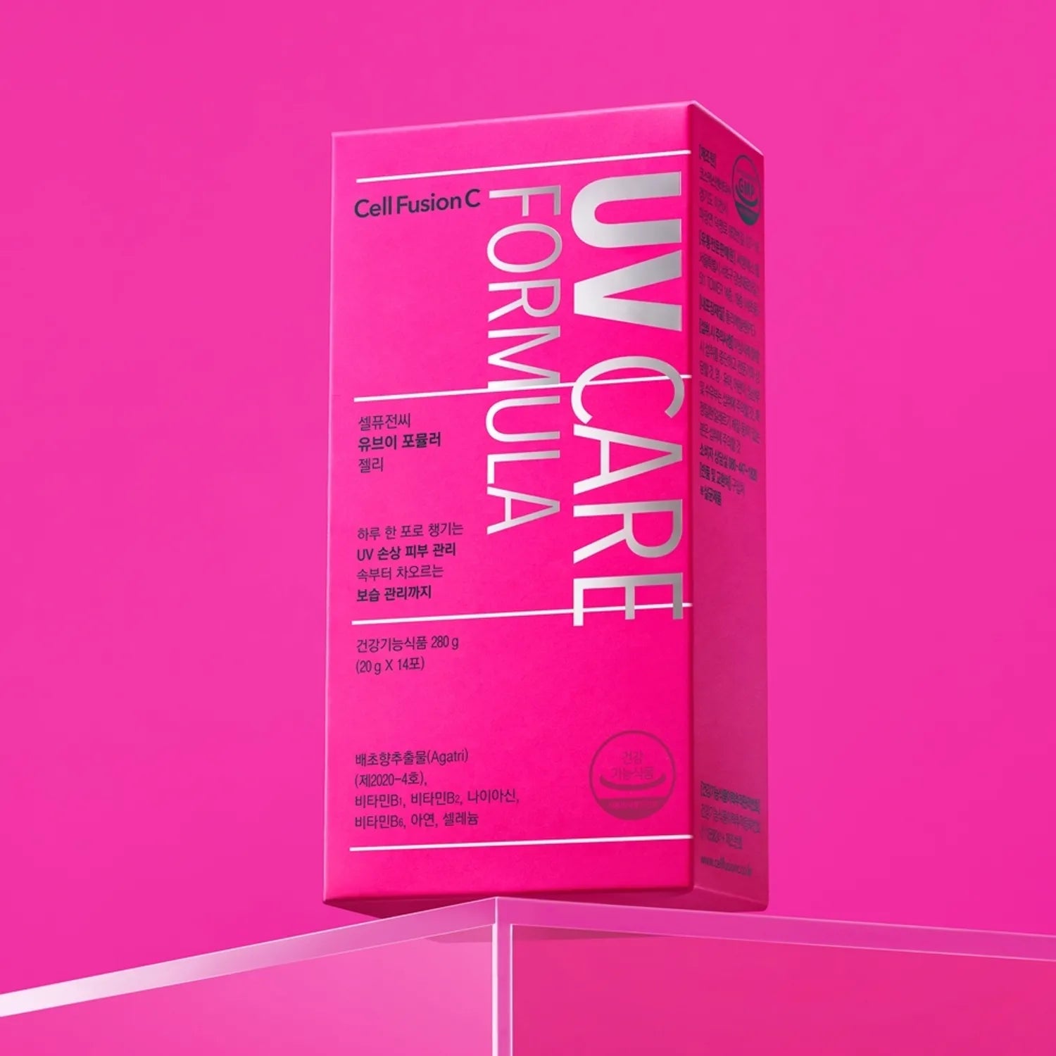 Cell Fusion C UV Care Formula Jelly 14 Pieces - Sun Protection & Brightening Face Jelly for Daily Skincare Routine, Outdoor Activities & Travel