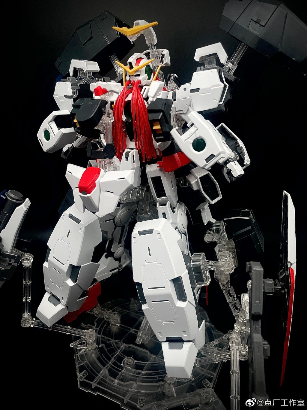 1/100 MG Gundam Virtue Model Kit with DOT Workshop Armor Display Stand - Perfect for Gundam Collectors & Anime Figure Display