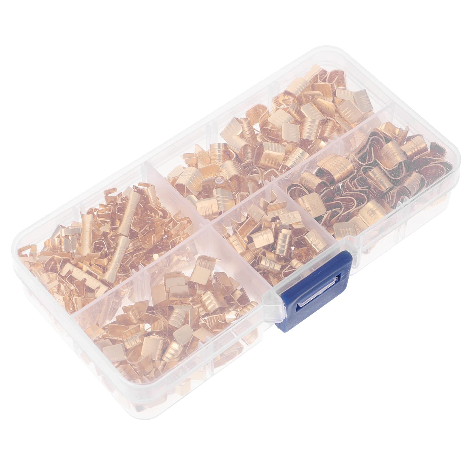 500pcs U-Shaped Copper Wire Terminals - Electrical Connectors Kit for DIY, Auto, and Home Wiring Projects | High Conductivity, Durable, and Secure Connection