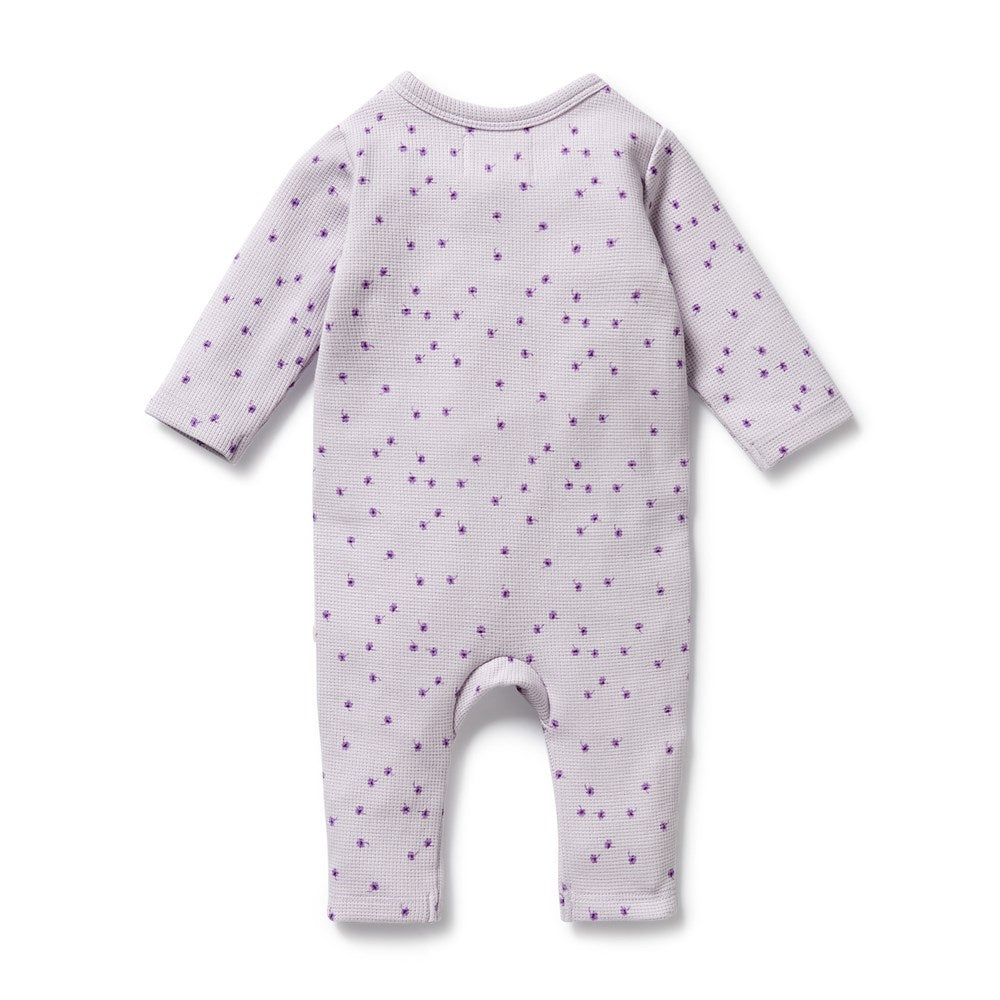 Lulu Daisy Organic Baby Waffle Ruffle Zipsuit - Soft Cotton One-Piece Romper for Newborns & Infants - Perfect for Playtime, Photos & Everyday Comfort
