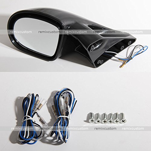 1992-1996 Honda Prelude M3 Style Manual Side Mirrors - Replacement Power Folding Car Mirrors for Honda Prelude 4th Gen - Perfect for DIY Installation & Car Restoration Projects