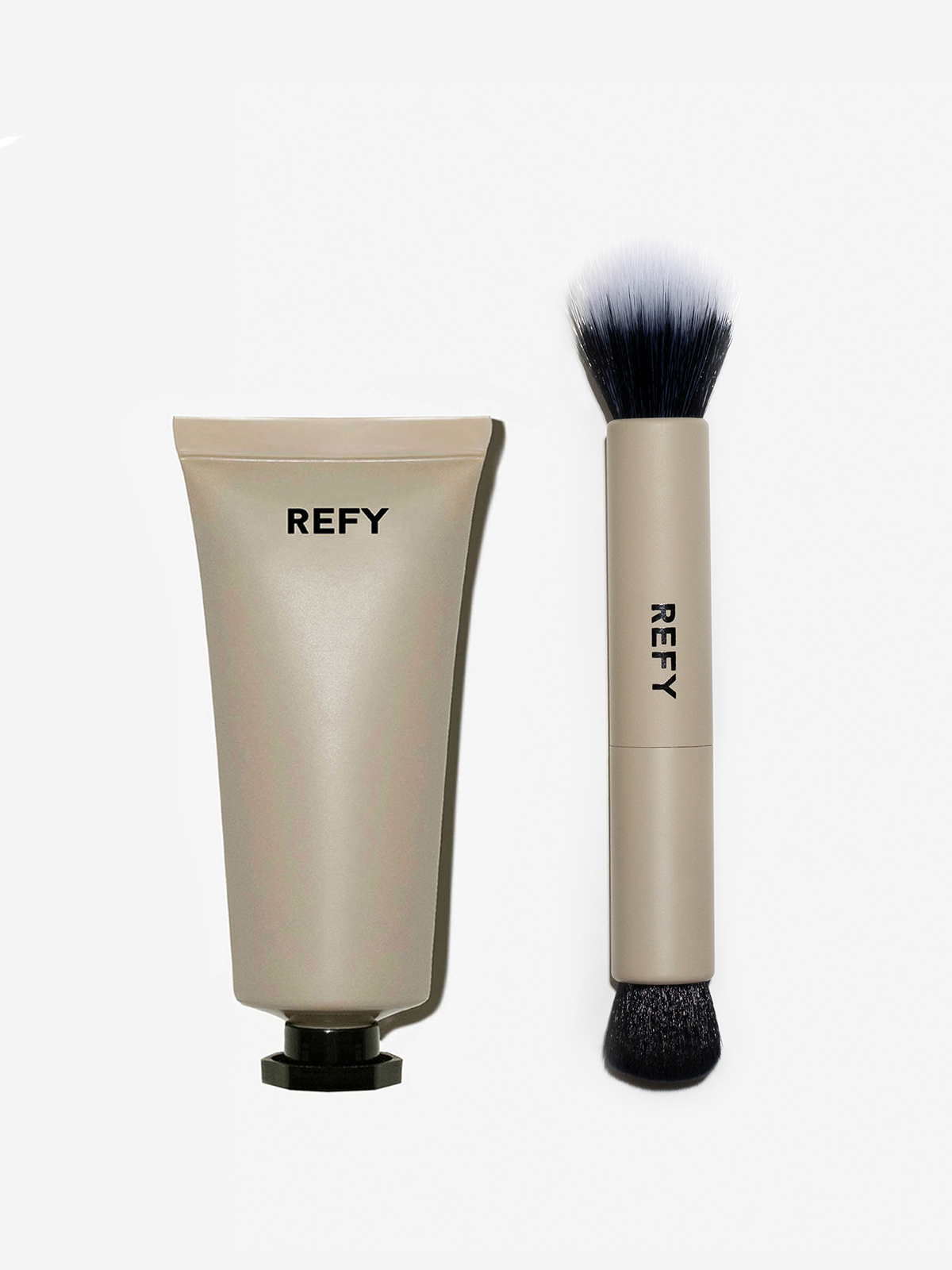 Body Glow Highlighter & Duo Brush Set - Perfect for Face & Body Contouring, Natural Glow Makeup for Daily & Special Occasions