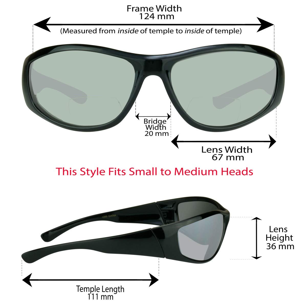 ProSPORT Bifocal Sunglasses for Men - Polarized Wraparound Sunglasses with Nearly Invisible Reader Line - Perfect for Driving, Fishing & Outdoor Activities