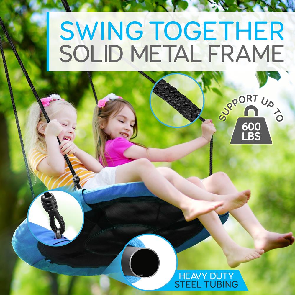 Kids Hanging Swing Seat - Indoor/Outdoor Play Swing for Toddlers & Children - Perfect for Backyard, Playroom, and Playground Fun