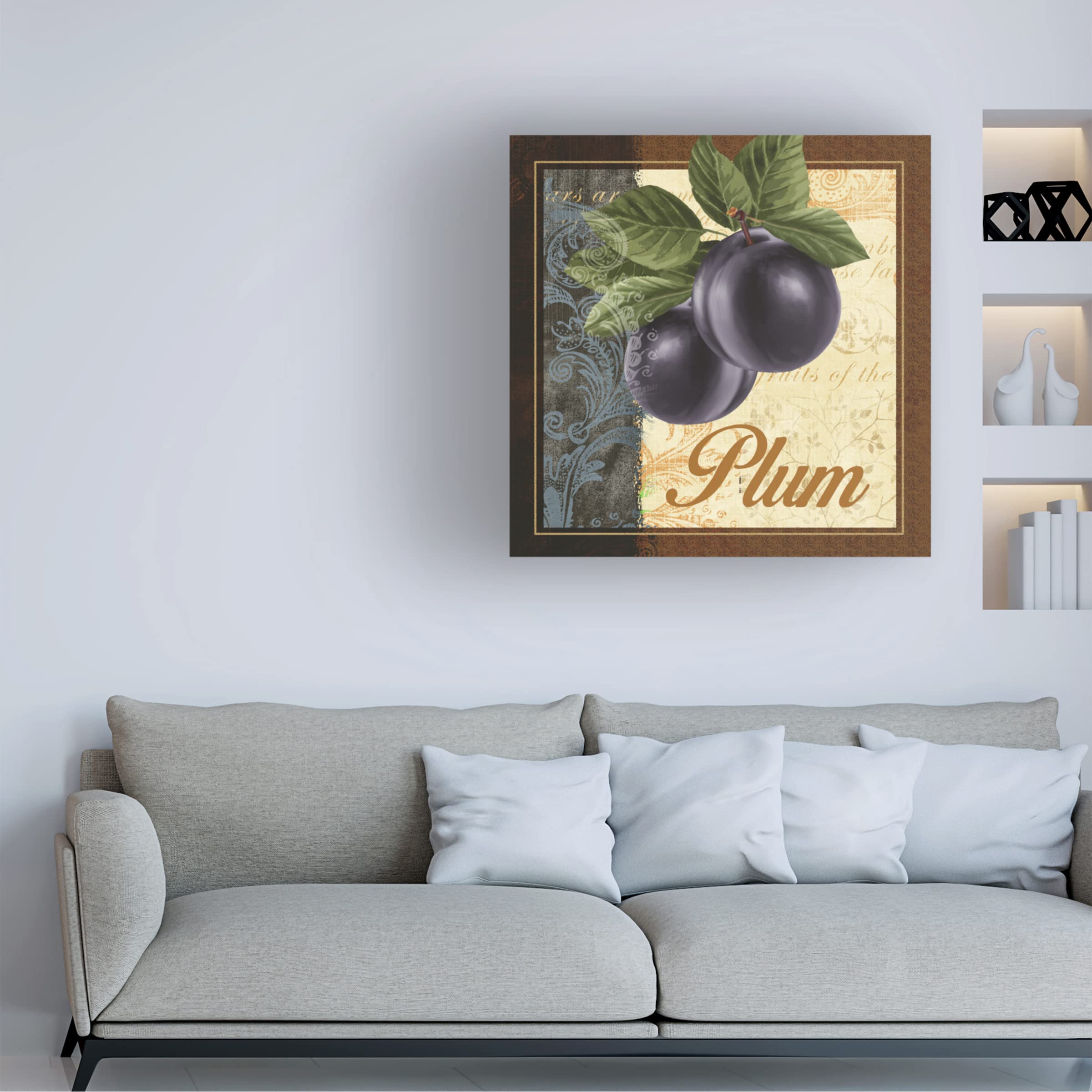 Abby White 'Fruit Illustration IV' Canvas Wall Art Print - Modern Kitchen & Dining Room Decor - Vibrant Fruit Painting for Home & Office