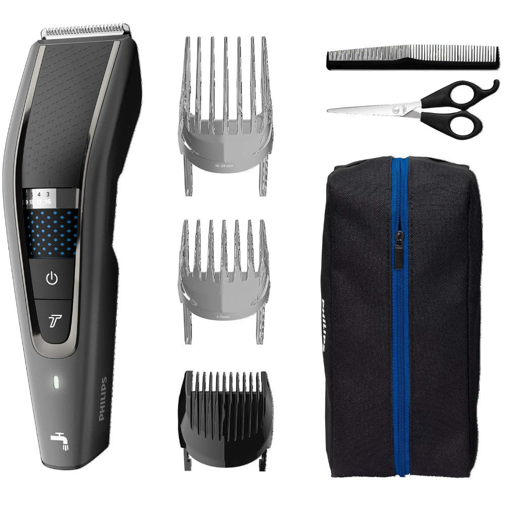 PHILIPS HC7650/14 Series 7000 Rechargeable & Washable Hair Clipper for Men - Professional Cordless Hair Trimmer with Self-Sharpening Blades - Perfect for Home Haircuts, Beard Trimming, and Personal Grooming