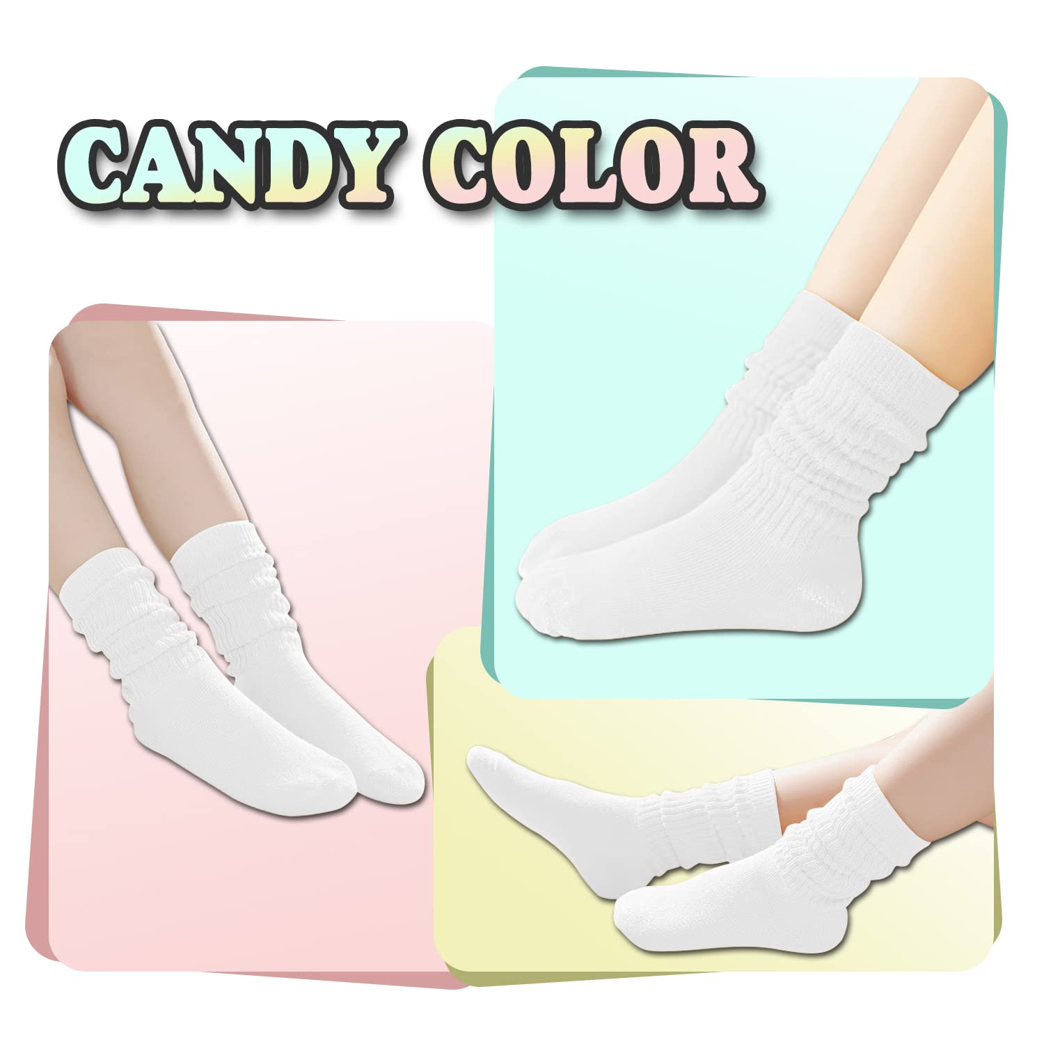 DOOVID Toddler Knee High Socks - Soft Cotton Crew Socks for Boys & Girls - Non-Slip Slouch Socks for Kids - Perfect for School, Playtime & Everyday Wear