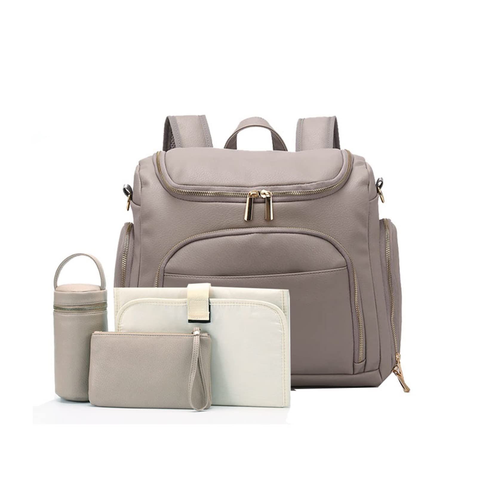 Premium Black Leather Diaper Backpack - Large Capacity Waterproof Maternity Bag for Moms, Fashionable Travel Backpack with Multiple Storage Pockets | Perfect for Baby Essentials, Daycare, Travel & On-the-Go Parenting