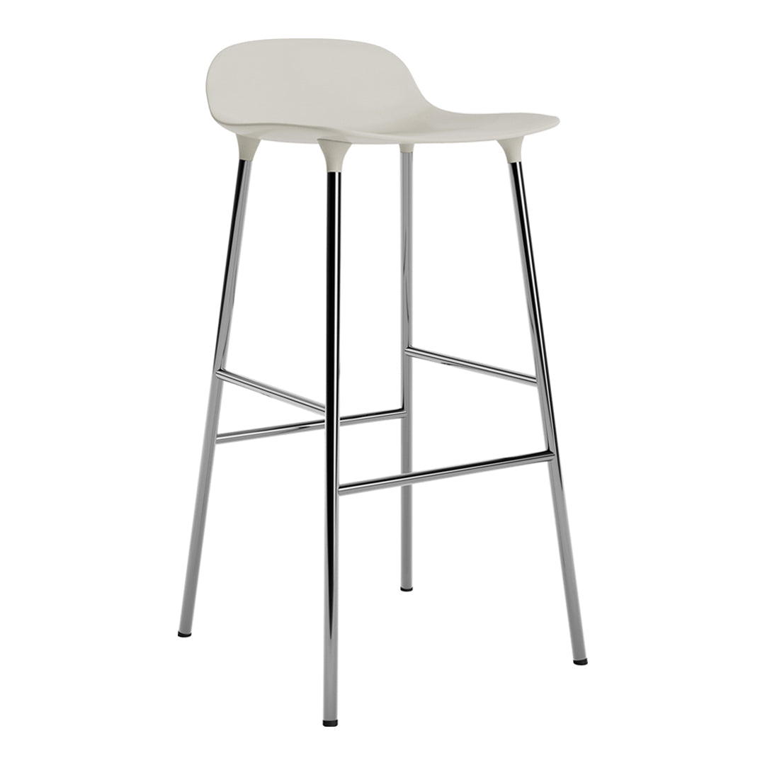 Modern Metal Bar Stools with Form Design - Adjustable Height Counter Stools for Kitchen, Dining & Home Bar - Industrial Style Seating for Restaurants & Cafes