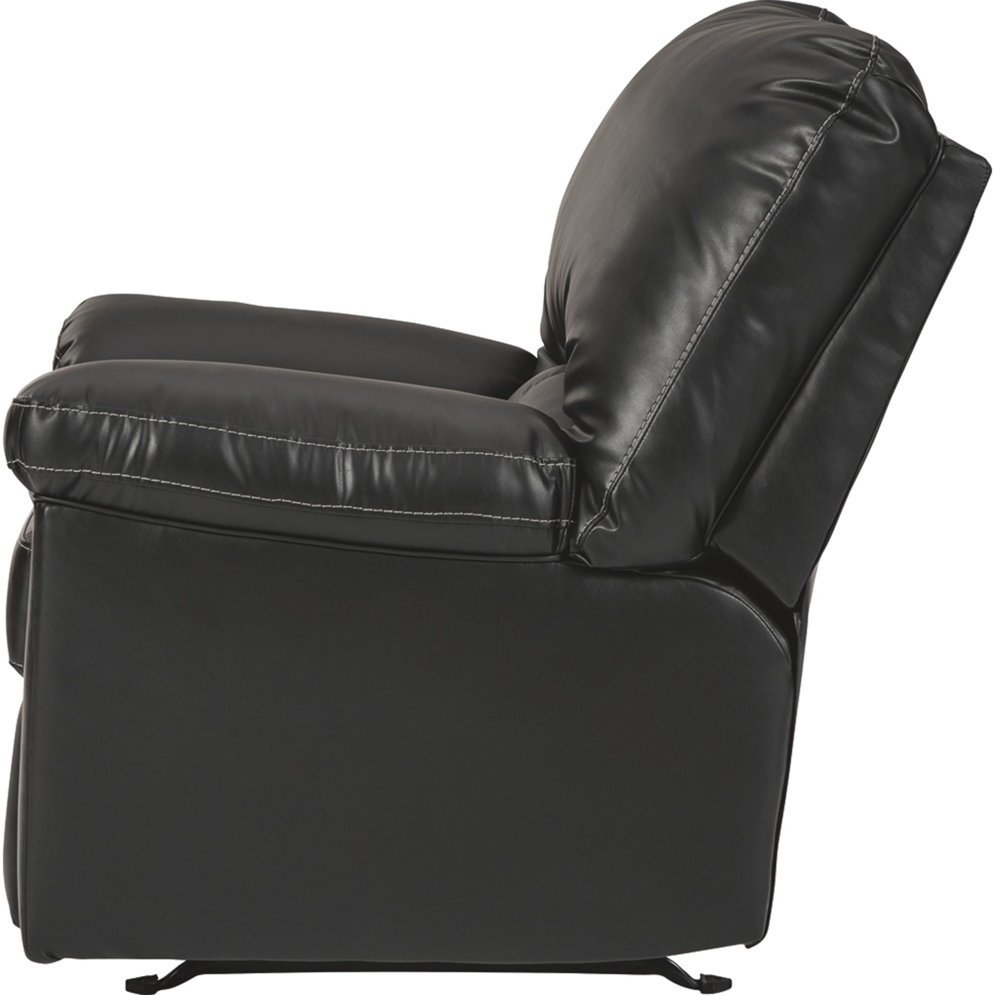 Brazoria Rocker Recliner Chair - Black Leather Power Lift Reclining Chair for Living Room, Elderly & Home Theater - Comfortable Massage Recliner with USB Charging & Cup Holders