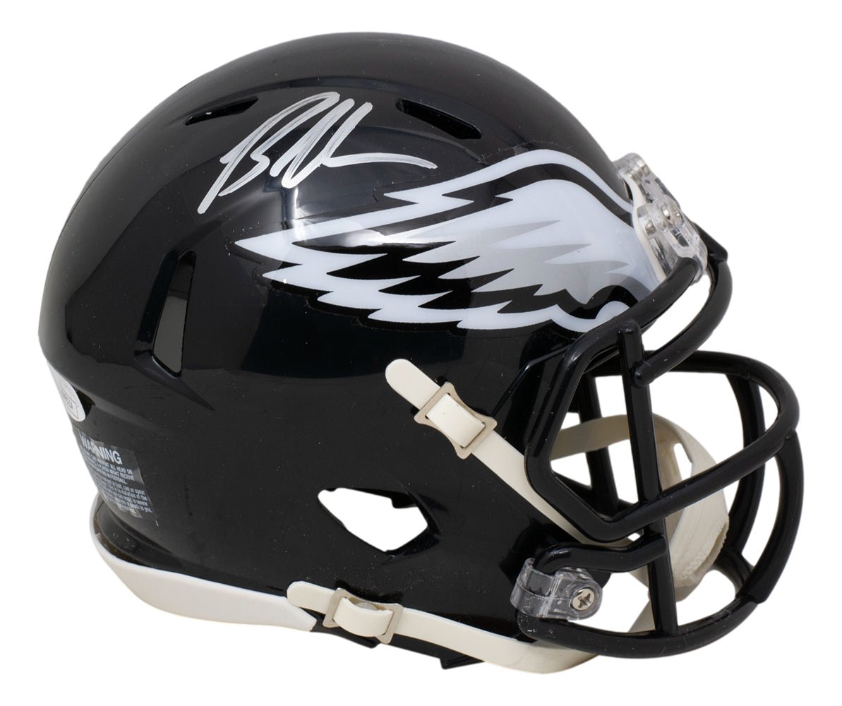 Brandon Graham Signed Philadelphia Eagles Mini Speed Replica Alternate Black Helmet with JSA ITP Certificate - Perfect for NFL Collectors, Eagles Fans & Sports Memorabilia Displays