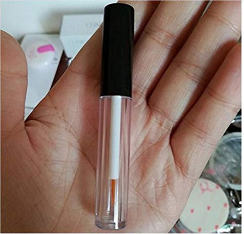 6Pcs 2ML Empty Clear Plastic Eyeliner Tubes with Black Lids & Rubber Plugs - Refillable Mascara Bottles for Eyelash Growth Oil, Eye Gloss & Makeup Storage | Perfect for DIY Beauty, Salon Use & Travel Organizers