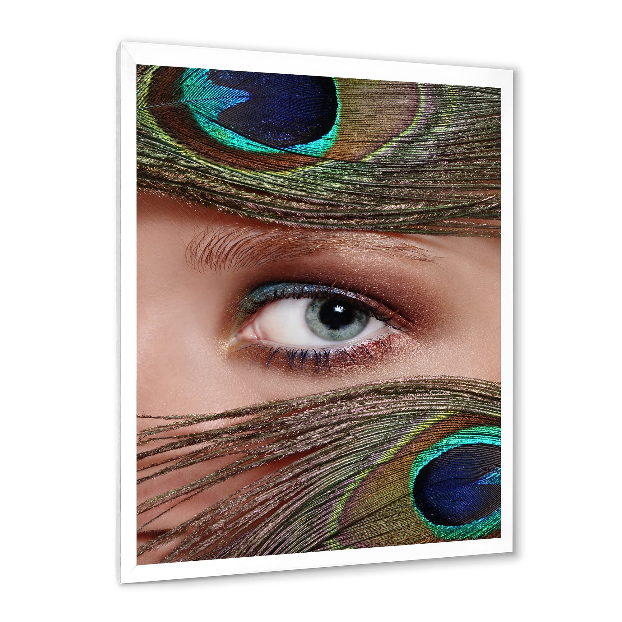 Bohemian Peacock Feather Wall Art - Handmade Framed Decor for Living Room, Bedroom & Office | Eye Design Eclectic Home Decor